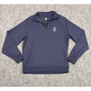 FootJoy TPC Sugarloaf Mens Navy Blue Quarter Zip Golf Pullover Sweater Medium